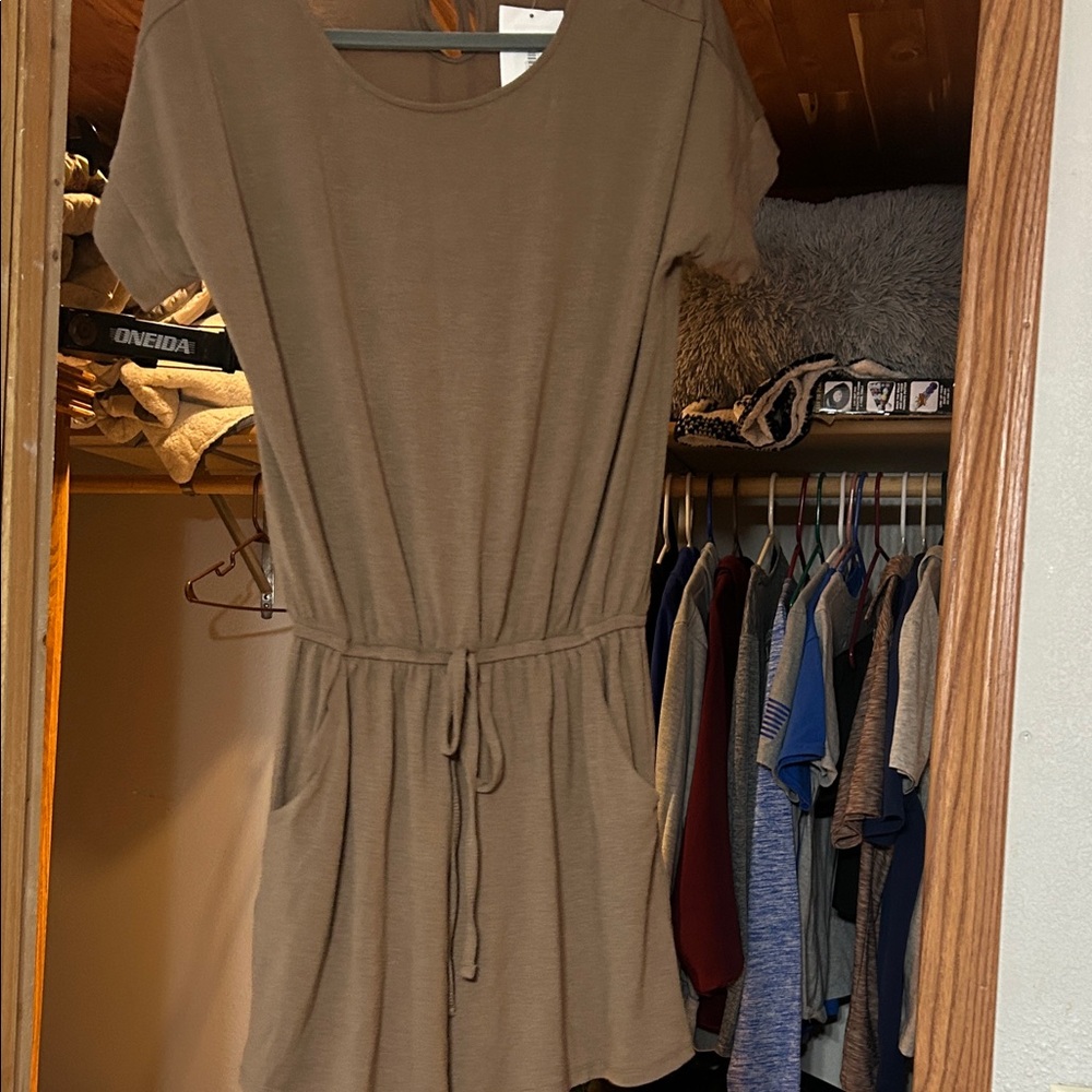 Zenana Outfitters Tan Jumpsuit